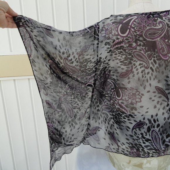 Uptown Vibe Bat Sleeve Blouse Purple Black Size 2X - Picture 5 of 7